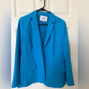 Frame Denim Women's Vibrant Blue Single Button Blazer